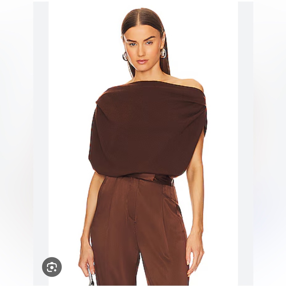NWT Revolve :: The Sei Asymmetric Drape Sweater in Chocolate
